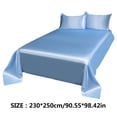 thumbnail image 3 of Ohufall Queen Bed Sheet Set 3 Piece Ice Silk Bed Sheets Solid Color Summer Cooling For Home, 3 of 4