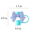 thumbnail image 2 of Straw Topper Cute Bow Straw Topper for Straw Accessories Reusable Straw Cap Cover Drinking Straw Tip Covers Bow Design Protective Cap for Straw, 2 of 7