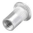 thumbnail image 5 of Unique Bargains #8-32 Rivet Nuts Aluminium Alloy Knurled Flat Head Threaded Insert Nut Silver 100 pcs, 5 of 5