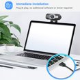 thumbnail image 4 of Webcam with Microphone HD 1080P, Web Camera for Computer PC Laptop Desktop, USB Webcam for Streaming/Video Calling/Recording/Conferencing, Compatible with Windows/Mac OS, 4 of 7