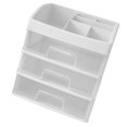 thumbnail image 4 of Desktop Storage Box with 3 Drawers Transparent Dustproof Space Saving Multi Layer Makeup Organizer Drawers, 4 of 10