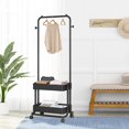 thumbnail image 3 of Multipurpose Clothes Rack with Wheels Clothes Drying Rack Clothes Organizer with Black, 3 of 8