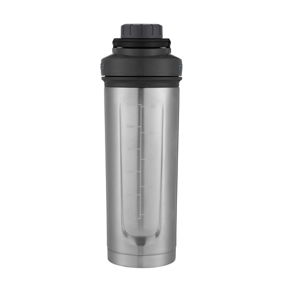 Contigo Fit Shake & Go 2.0 Stainless Steel Shaker Bottle, 24 oz (709 mL), Grey