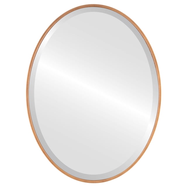 Singapore Framed Oval Mirror - Sunset Gold - 17" x 21"