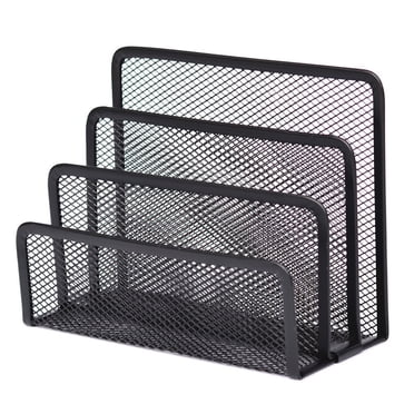 Fankiway office Desk Organizer with 6 Compartments Drawer | the Mesh Collection Black