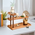 thumbnail image 4 of Amzcrzy Wooden Storage Rack Living Room Decor Wooden Multi-Tier Storage Display Rack Desktop Decorative Storage Stand Solid Wood Cup Holders Tea Set Storage Rack Perfume Display Stand, 4 of 6