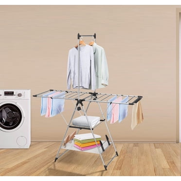 Support de séchage pour vêtements pliants, 28.7inWx14.6inDx45.3inH