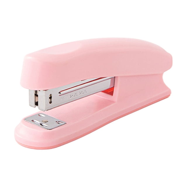 Maplenight ABS Stapler Compact Portable Office Student Stationery Macaron Colored Medium Size 50 Sheets Capacity