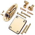 thumbnail image 1 of Guitar String Tree Retainer Set Electric Guitar Hardware Metal Guitar Roller String Tree String Retainer + Neck Plate + Loaded Jack Socket Plate with Mounting Screws Replacement Accessories, 1 of 7