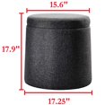 thumbnail image 4 of Seville Classics Rocking Wobble Storage Ottoman Footrest Seat Stool, 1-Pack, Modern Gray, 4 of 5