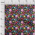 thumbnail image 1 of oneOone Viscose Chiffon Black Fabric Florals Sewing Craft Projects Fabric Prints By Yard 42 Inch Wide, 1 of 4