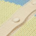 thumbnail image 4 of Women‘s Button Down Sweater Crop Tops Long Sleeve Color Block Knit Cardigan Lapel Spring Fall Outwear, 4 of 6