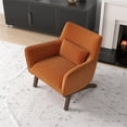 thumbnail image 4 of Fauteuil d'Appoint en Velours Orange Style Mobilier Moderne Mi-Siècle Gatsby, 4 of 7