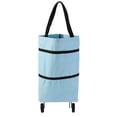 thumbnail image 4 of Chariot de Magasinage Pliable Bleu Ciel : Chariot Léger et Portable de 10 kg pour le Transport d'Épicerie, le Rangement à la Maison et l'Usage Quotidien – Conception Robuste et Peu Encombrante avec Roues à Roulement Fluide pour Supermarché, 4 of 6