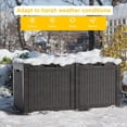 thumbnail image 2 of Coffre de Terrasse en Résine de 30 Gallons, Coffre de Rangement Extérieur Verrouillable pour Meubles, Outils de Jardin et Rangement d'Outils, Boîtes de Rangement Extérieures Étanches - Noir, 2 of 6