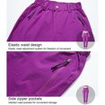 thumbnail image 3 of Pantalon de Randonnée pour Femmes Séchage Rapide Camping Randonnée Pantalon Fin Été Imperméable Élastique Anti-Rayures Bas pour Course Violet 3TG, 3 of 9