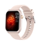 Pink Full Screen Smartwatch With Bluetooth Call Gps Fitness Tracker Waterproof Sports Watch With Magnetic Charging Heart Rate Monitor Sleep Tracking For Men Women 1.4 Inch Display 0.26 Lbs