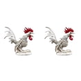 thumbnail image 1 of Rooster Resin Desktop Ornament Decoration for Festive Home ,2 Pack, 1 of 8