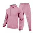 thumbnail image 3 of Mens Long Sleeve, Tracksuit with Hooded Pullover and Elastic Waist, 3 of 5
