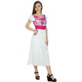 thumbnail image 4 of Bimba Robe Droite Blanche en Rayonne pour Femmes avec Poche Longueur Genou Tenue d'Été de Villégiature, 4 of 7