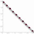 thumbnail image 2 of Bracelet en Argent Sterling 925 Rhodié Composite Rubis et Diamant, 2 of 2