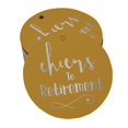 thumbnail image 1 of Inkdotpot Pack Of 50 Real Silver Foil Paper Tags Cheers To Retirement Favor Hang Tags, 1 of 6