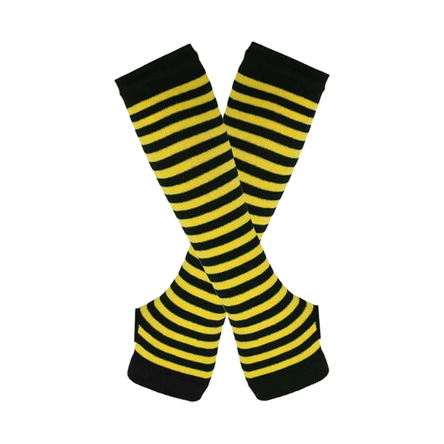 Maytalsory Bas Épais et Confortables en Polyester Faciles à Assortir Jaune et Noir 1Set