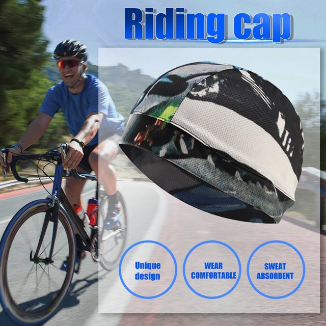 EGNMCR Helmet Lining Sweat Wicking Cap Running Cap Bike Cap 1 Piece Sports cap