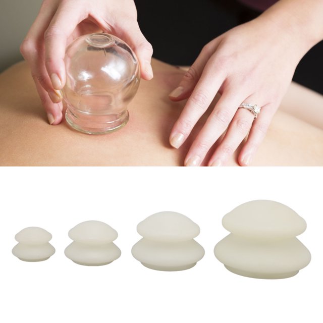 Cupping Therapy Sets, Flexible All Skin Types Applicable Vacuum Suction Cupping Cups Tighten Skin 4 Pcs For Skin Care