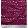 thumbnail image 1 of Soimoi Poly Georgette Fabric Coral & Fish Ocean Print Fabric by Yard 52 Inch Wide, 1 of 3