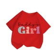 thumbnail image 1 of Économies d'Été! SROBPTY Garçons Filles T-Shirts à Manches Courtes Hauts, Été Garçons et T-Shirt à Col Rond à Manches Courtes pour Enfants Moyens et Grands Robe d'Été Décontractée à Demi-Manches Rouge, 12 Ans, 1 of 3
