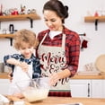 thumbnail image 4 of Oleegame 1PC Pretty Apron Christmas Kitchen Cooking Aprons Plaid Aprons Adjustable Buffalo Plaid Baking Apron, 4 of 7