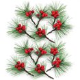 thumbnail image 1 of Mini Simulation Plastic Foam Pine Needles Christmas DIY Cane Circle Wreath Decoration, 1 of 12
