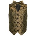 thumbnail image 1 of LiiYii Gilet Formel 4 Boutons pour Garçons Costume de Gentleman Col en V Robe de Bal de Mariage Doré 14, 1 of 4