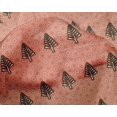 thumbnail image 4 of oneOone Silk Tabby Dark Peach Fabric Tree & Geometric Block Dress Material Fabric Print Fabric By The Yard 42 Inch Wide, 4 of 4
