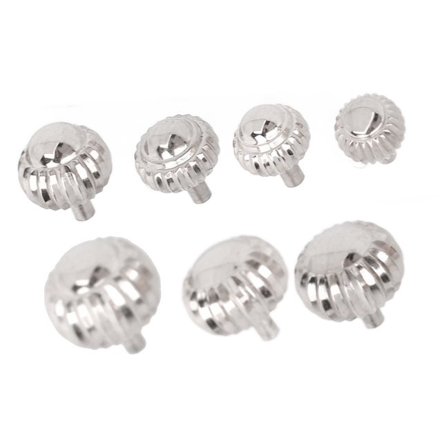 Fdit Accessoires de Montre Remplacement de Couronne de Montre, Alliage de Remplacement de Couronne de Montre 7pcs Différentes Tailles Outils de Réparation de Montre Portables Robustes