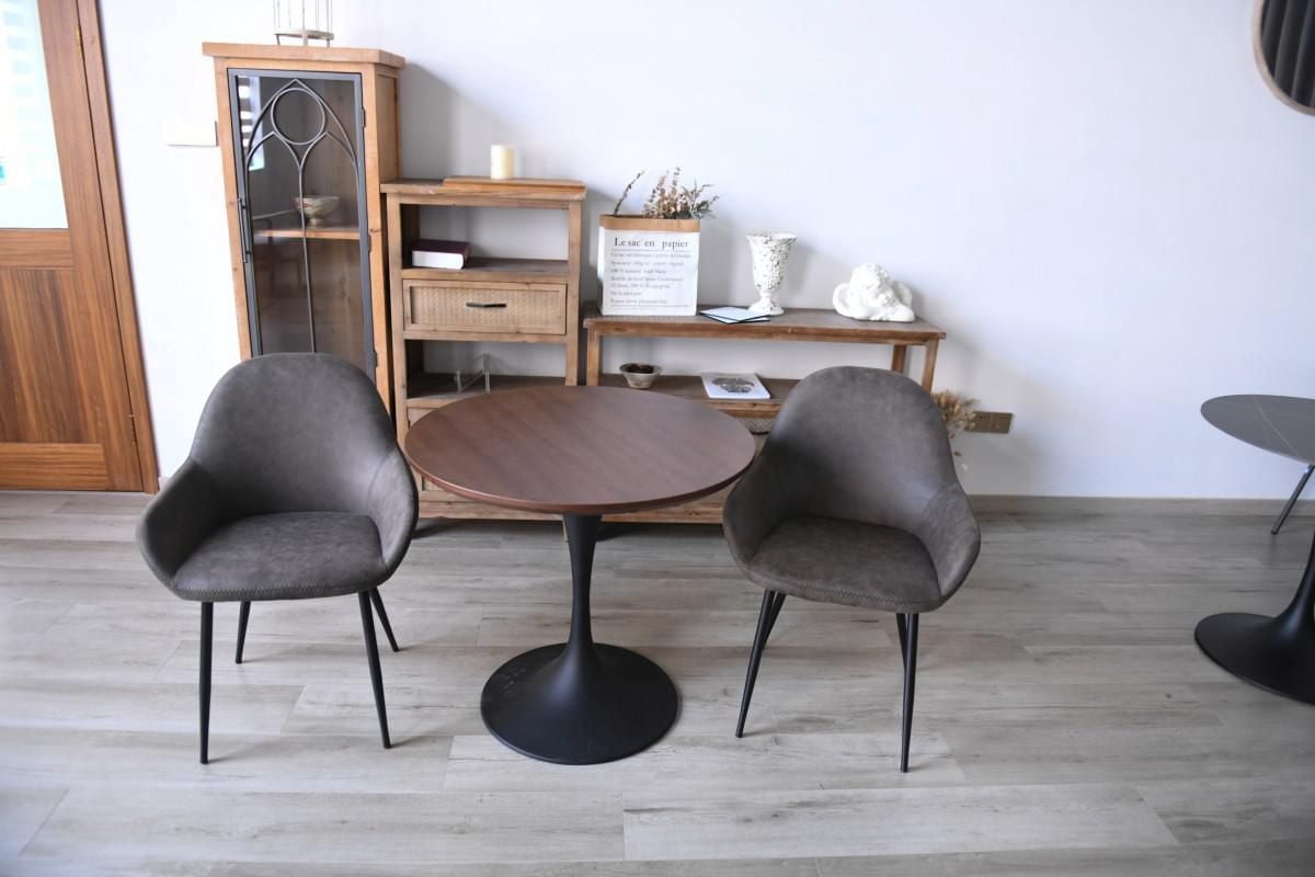 Charlotte Dining Chair, Set of 2, Vintage Brown