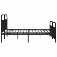 thumbnail image 5 of vidaXL Metal Bed Frame with Headboard and Footboard Black 193x203 cm, 5 of 5