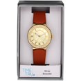 thumbnail image 2 of Montre Femme Élégante – Boîtier Doré & Strass / Bracelet Marron, 2 of 3