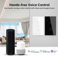 thumbnail image 4 of 1/2/3/4 gang TUYA WiFi Smart Touch Switch Home Wall Button for Alexa and Google Home Assistant Wall mounted glass panel touch light switch, 4 of 7