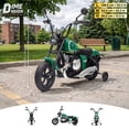 thumbnail image 4 of VOLTZ TOYS BMW R 18 Style 24V Kids Ride-On Motorcycle, Electric Motorized Cruising Toy Bike with Twist Throttle, Hand Brake Lever, Detachable Training Wheels, Green, 4 of 9