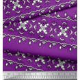 thumbnail image 3 of Soimoi Georgette Viscose Fabric Floral Block Decor Fabric Printed Yard 42 Inch Wide, 3 of 3
