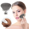 thumbnail image 1 of YoGold Blend & Blur Extra Large Body Makeup Brush for Self Tanner,Leg Makeup & Bronzer Self Tan Back Applicator, Head Kabuki Brush For Application with Drawstring Bag Soft Bristled Brush Gray, 1 of 5