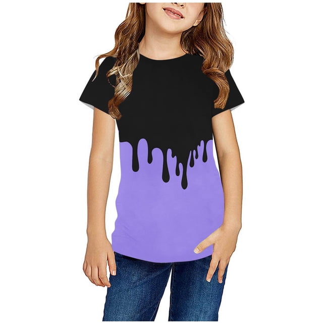 DPTALR Garçons Filles T-Shirts de Pâques T-Shirt Manches Courtes Haut T-Shirts Graphiques Amusants 3-14 Ans