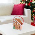 thumbnail image 2 of Felt Gingerbread House Basket (8") - Set of 2, 2 of 4