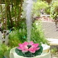 thumbnail image 4 of Solar Powered Floating Pond Fountain with Interchangeable Nozzles | Leaf & Flower Design | 30-60cm Water Spray Height | Weather-Resistant Outdoor Water Feature for Garden Decor, 4 of 6
