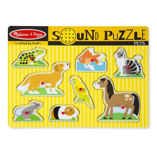 Melissa & Doug Animaux de Compagnie Casse-Tête Sonore - 8 Pcs