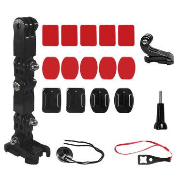 Motorcycle Helmet Chin Mount Holder Kit Camera Accessory with Adhesive