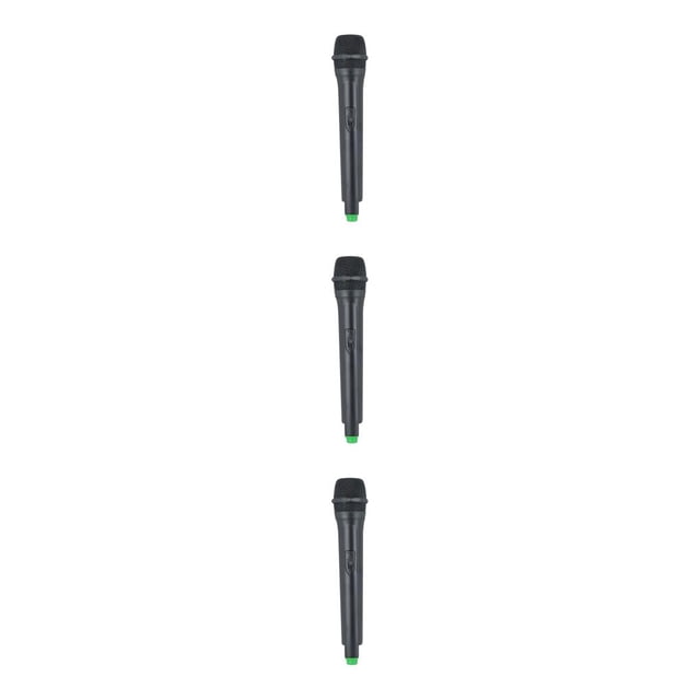 Wisewang Children Artificial Handheld Microphone Live Streaming Stage Performance Simulation Mic Props Toy Birthday Big Tube Black 3Set