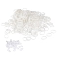 thumbnail image 1 of Unique Bargains Rubber Band, Rubber Elastic Band with Clips for Home Office White 600Pcs, 1 of 5